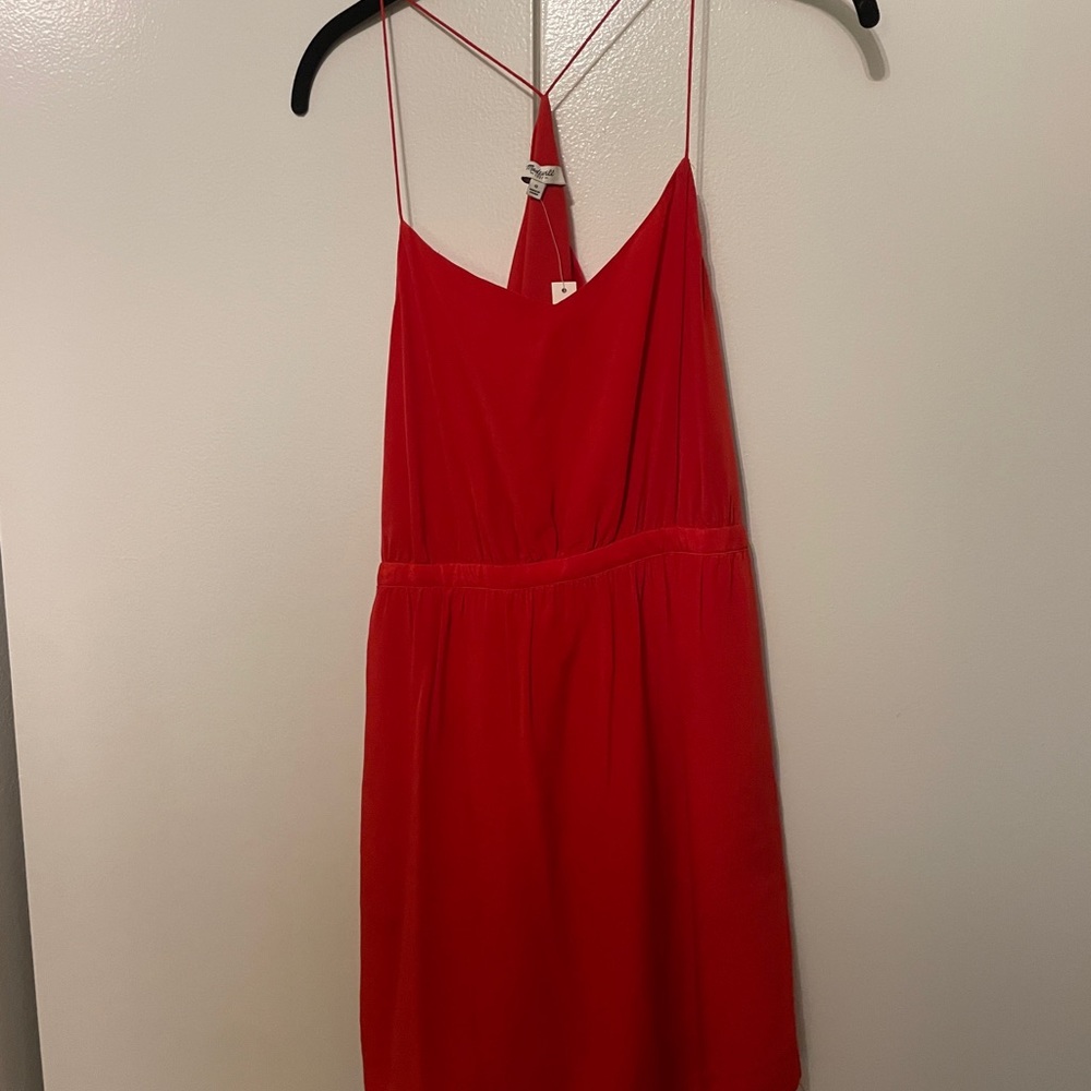 Madewell Silk Red Dress